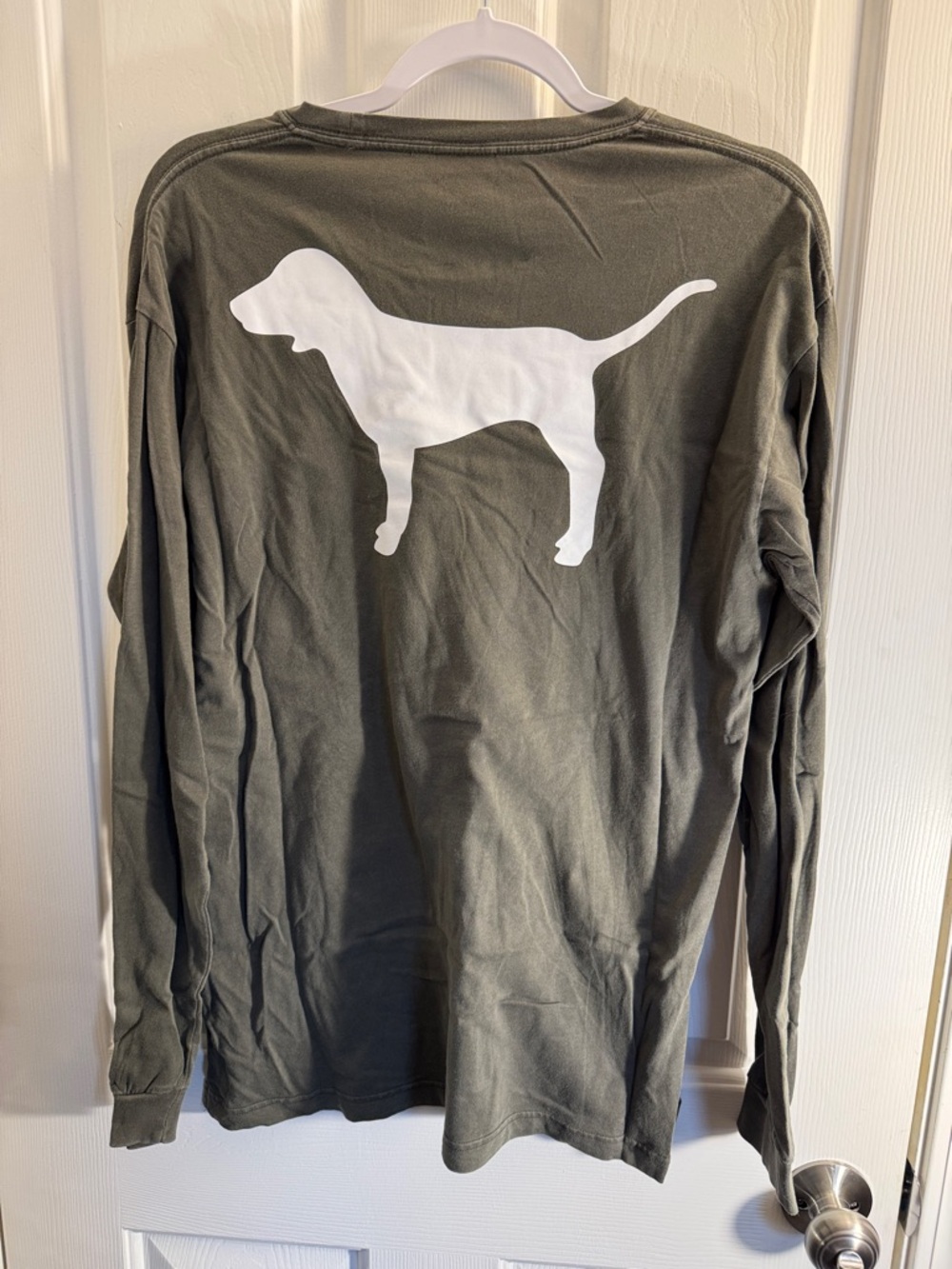 VS PINK Olive Green Long Sleeve Tee